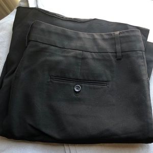 Black Express wide leg editor pants